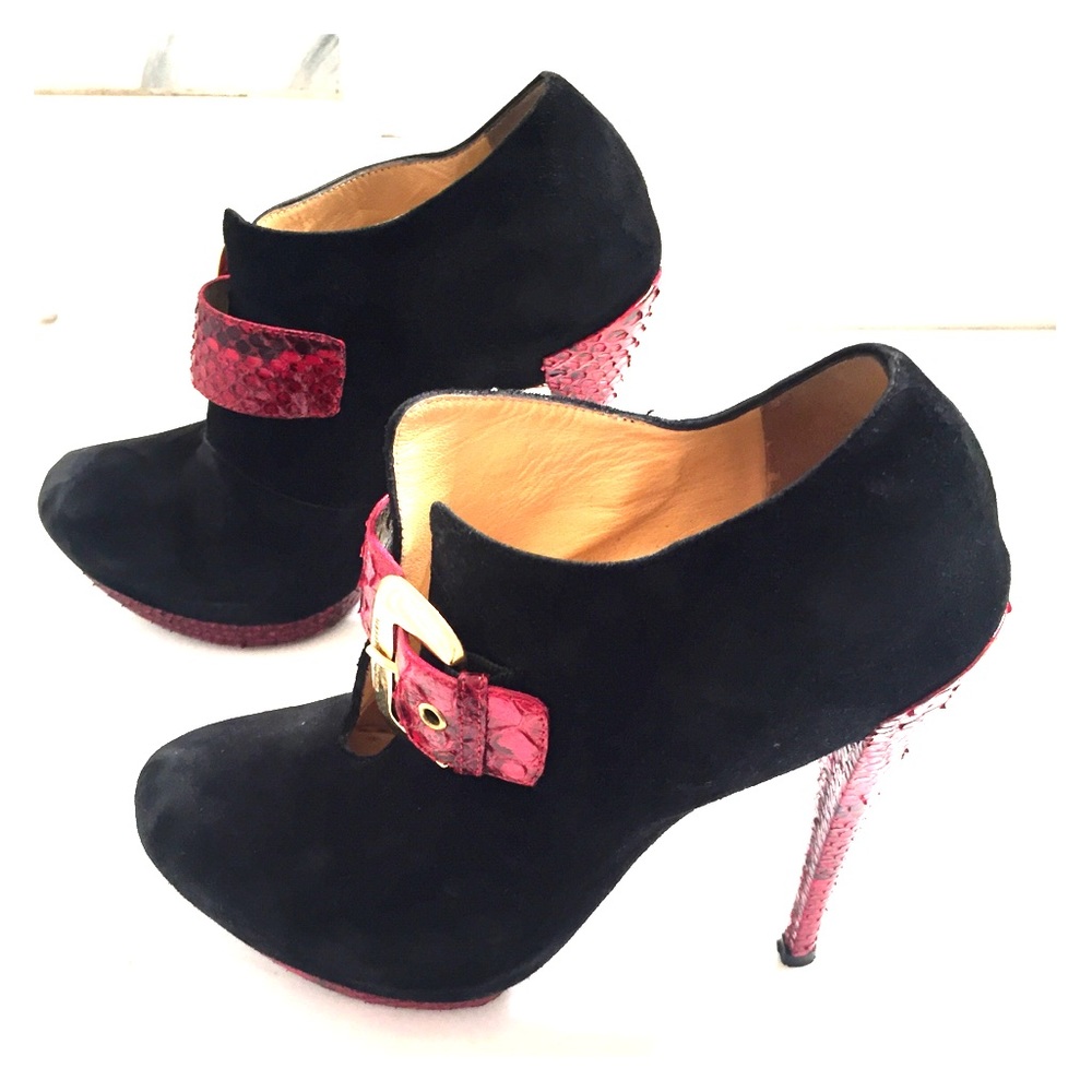 Massimo Dogana Python And Suede Bootie - image 1